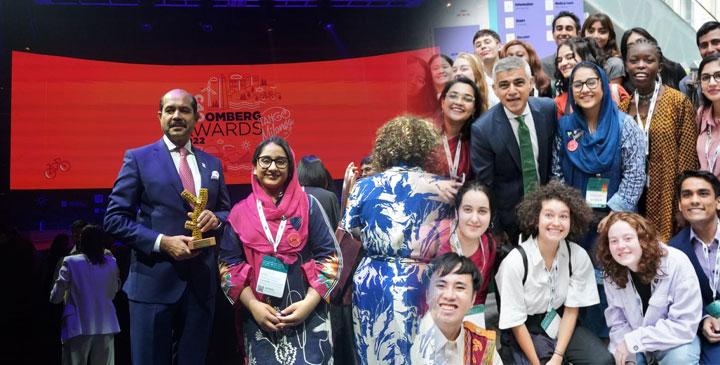 Young Pakistani Environmentalist Zainab demands climate justice at C40 World Summit