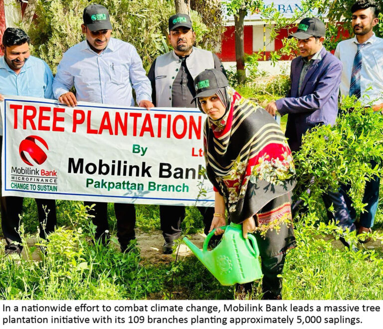Mobilink Bank carries out nationwide plantation drive to boost safeguards against climate change